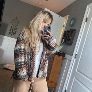 • my favorite hand knitted vintage coat